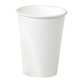 Papbger Hvid 30cl (12oz) Single Wall 1000 stk.