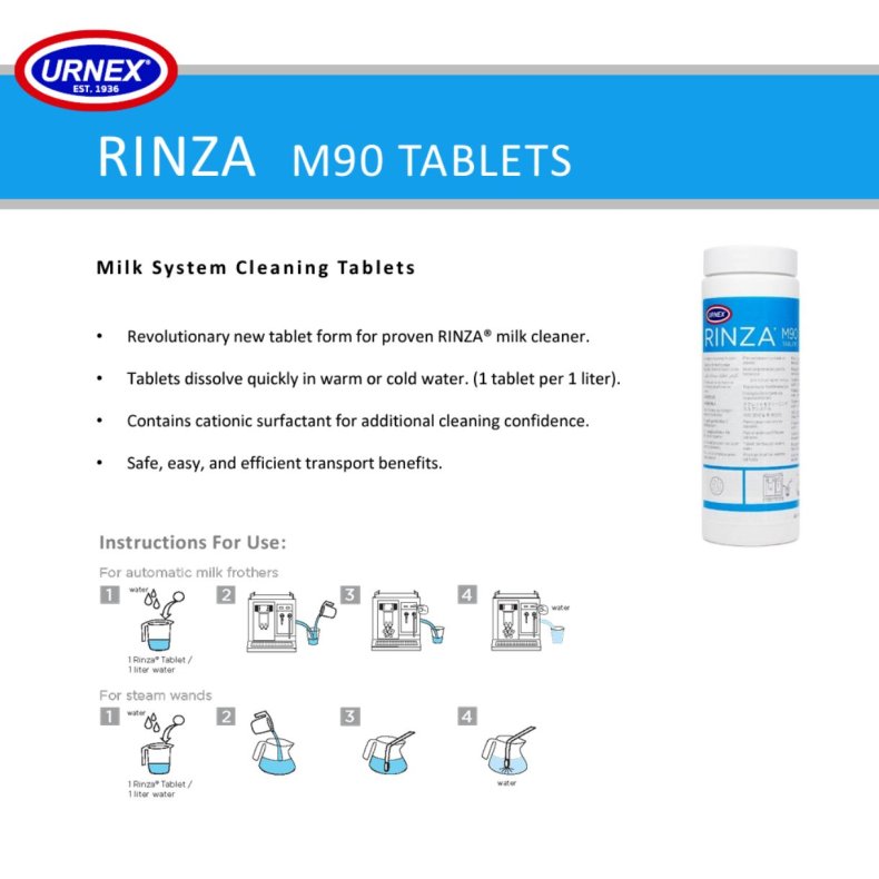 URNEX RINZA M90 Mlkerens Tabletter 10gram 40 stk.
